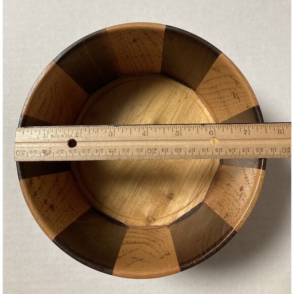 Vintage Hand Turned Wooden Oak Tea Tobacco Storage Decorative Container w Lid - Picture 8 of 9